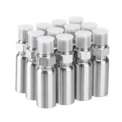 12 x 1/4″ Hydraulic Hose Fittings, 1/4″ I.D. Hose x 1/4″ NPTF Male with Cover US