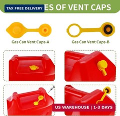 Gas Can Spout Replacement, Anti-Spill Gas Can Nozzle Replacement, 2-Kit Upgraded