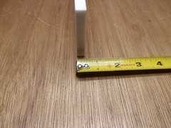 3/8″ X 2-1/2″ X 10″ UHMW Tivar Polyethylene Plastic Flat Bar Plate Stock White