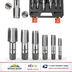 6-Piece NPT Pipe Tap Set for Precision Threading in Plumbing and Automotive Use