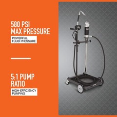 Ironton Air-Operated 5:1 Oil Pump Kit, 3.7 GPM