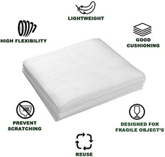 100 Pcs White Cushion Foam Wrap Pouches for Dishes Furniture Glassware Packing