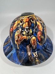 New Full Brim Hard Hat Custom Hydro Dipped LOS ANGELES RAMS LA