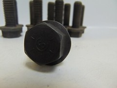 HEX FLANGE SCREW, GRADE 8, 5/8-11X3, COARSE THREAD, PHOSPHATE & OIL, LOT OF 10
