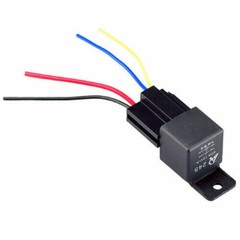5 Pack 12V 30/40 Amp 4-Pin SPST Automotive Relay with Wires & Harness Socket Set