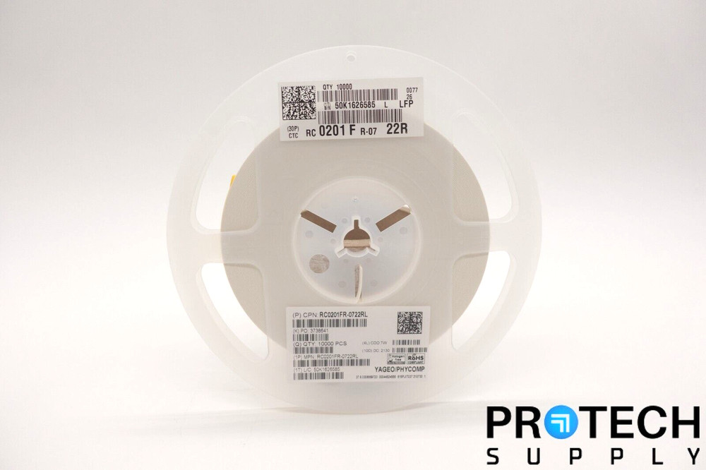 (10,000/Reel) YAGEO RC0201FR-0722RL Thick Film Resistor SMD 22Ohm NEW & WARRANTY