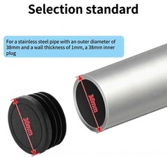 Round Plastic Black Blanking End Cap Caps Tube Pipe Inserts Plug Bung 12~100mm