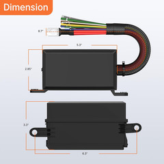 12V Relay Box 6 Way12 AWG Pre-Wired Waterproof Relay Box 6 Slot ATC/ATO Fuse Rel