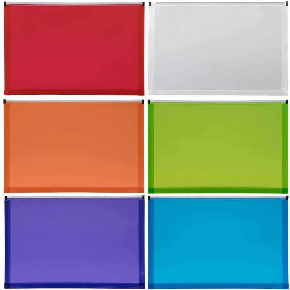 Plastic Envelopes with Zip Closure – Legal Booklet – 9 1/2 x 14 1/2 – Assorte…