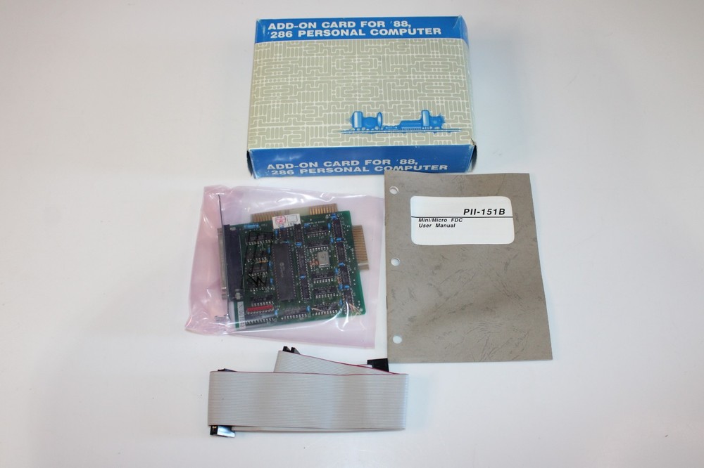 DTK PII-151B MINI-MICRO ADD ON CARD FOR 88 286 PERSONAL COMPUTER W/ MANUAL CABLE