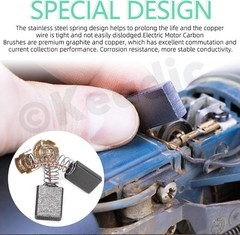 “Electric Motor Carbon Brushes 40pcs Assortment, 10 Sizes Replacement Brush Kit”