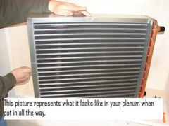 14×18 Water to Air Heat Exchanger 1″ Copper Ports With Install Kit