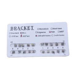 10kits dental orthodontic mental bracket brace mini roth 022 345 hooks 20pcs/kit