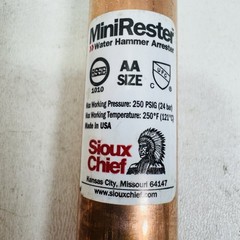 8 Pack – Sioux Chief 660-SB Mini-Rester 1/2 in. Water Hammer Arrestor