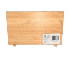 UBrands Bamboo Desk File Folder Organizer Paper 4 Slots Home Office Storage