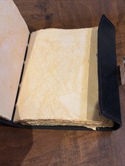 Handmade Leather Spell Book Journal Tiger Eye Stone Clasp ~100 Pages