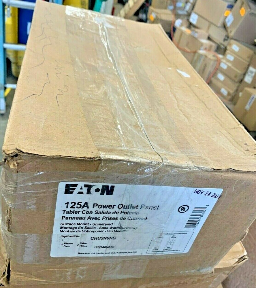 EATON CHU3N9NS Temp Power Outlet Panel Surface/Ped Mount – 20A GFCI & 14-30 NEW