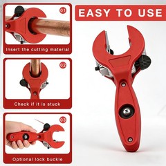 Ratcheting Tubing Cutter,2026 New Upgrades 2 in 1 Close Quarters Tube Compact Cu
