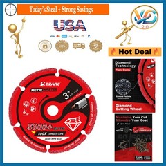3 Inch Diamond Cut Off Wheel for Metal, Rebar, Steel, Inox, Aluminum