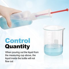 2Pcs 500Ml Catalyst Dispenser Adjustable Volume Dispen Measuring Cup Dose Bottle