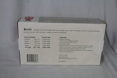3 Boxes Basic Vinyl Synmax Exam Gloves 100 Ea Box XL VGPF3004