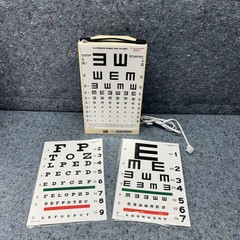 VTG Tech-Med Illuminated Eye Exam Test Cabinet with Test Charts