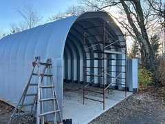 16x24x12 DuroSPAN Steel Prefab Arch Garage Building Kit Open Ends Factory Direct