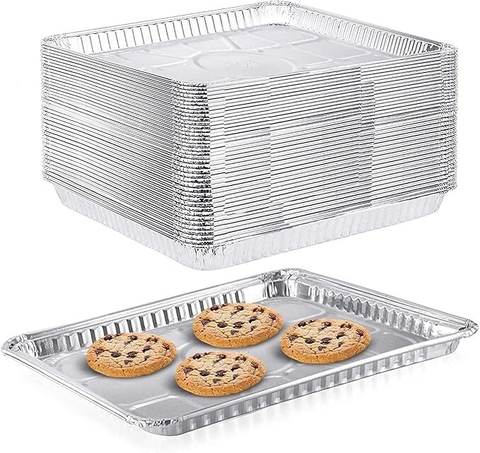 1/4 Size Sheet Cake Aluminum Foil Pan 25/PK -Disposable Quarter Size Trays