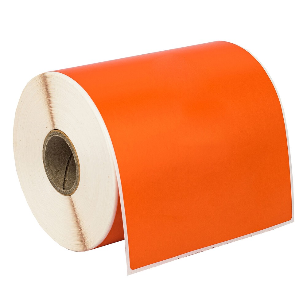 ZEBRA 4×6 COLOR (4″ x 6″) ORANGE Direct Thermal Labels 1″ Core – (40) Rolls/250