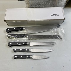Mercer Culinary Renaissance® 6-Piece Knife Set w/ Tempered Glass Wooden Base