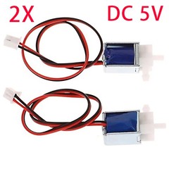 2Pcs DC5V 6V Micro Electric Solenoid Valve Normally Closed Air Water Valve US