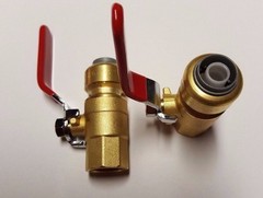 5 PIECES 1/2″ PUSH FIT x 1/2″ FNPT (FEMALE THREADED) BALL VALVE