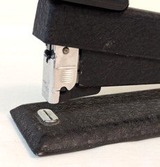 2 Vintage Bostitch Textured Black Metal Staplers Made in USA