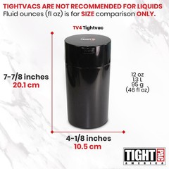Tightvac 3 to 12 Ounces Airtight Smell Proof Container – Patented Vacuum Seal,