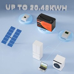 100Ah LiFePO4 Lithium Battery 12V BMS Deep Cycle for RV Marine Solar Off-grid
