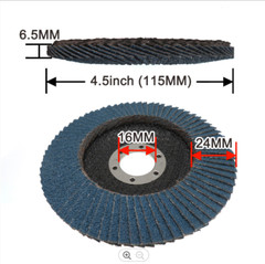 Premium Zirconia Flap Disc 4.5″ x 7/8-Inch 40 60 80 120 grit for Angle Grinder