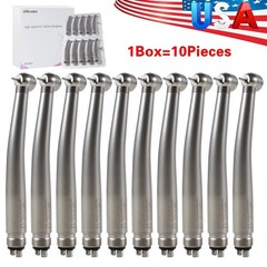 10 Packs NSK Style Dental High Speed Handpiece Push Button 4Hole Air Turbine USA