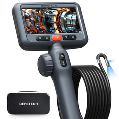 10FT Dual Lens Endoscope Camera 4.5” 1080P Articulating Snake Scope Tool