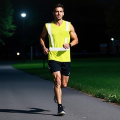 Amylove Lime 4 Pcs Hi Vis Sleeveless Reflective Shirt For Men Class 2