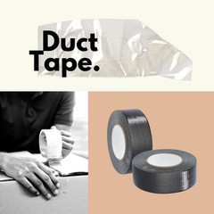 6 Rolls – Duct Tape 2 Inch x 60 Yards 6 Mil – Utility Grade Adhesive Tape Black