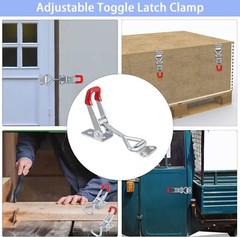 6 Pack Adjustable Toggle Latch Clamp Quick Release Pull Latch for Tool Box