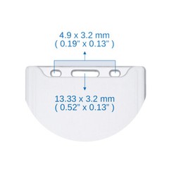 100 Pack Rigid / Hard Plastic Clear Vertical Top Load Badge Holders AC-915-Q100