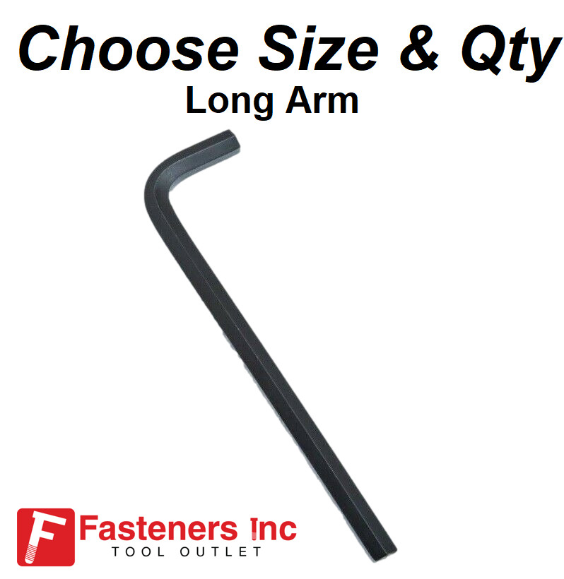 Long Arm Allen Key Hex Wrench (Choose Size & Qty)