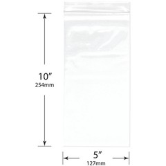 Plymor 5″ x 10″, 4 Mil Heavy Duty Zipper Reclosable Plastic Bags