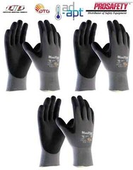 LOT 42-874 MaxiFlex Breathable Nitrile Grip Construction Gardening WORK GLOVES