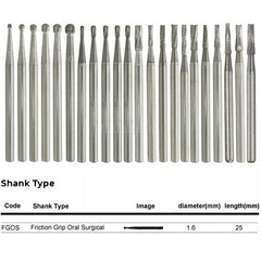 5-50 Dental Surgical Burs 557L Long 25mm Carbide Bur High Speed FG SURG FGOS SL