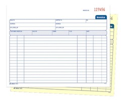Adams Invoice Book, 2 Part, Carbonless, 50 Count (Pack of 1), White/Canary