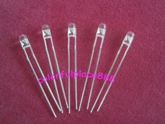 3mm Flangeless Red Yellow Blue Green White Warm Orange UV Pink Water Clear LED