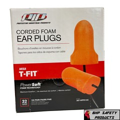 Ear Plugs Corded, Soft Orange Foam Sleep Travel Noise Shooting Earplugs NRR 32