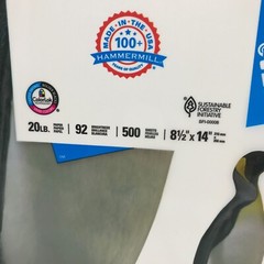 International Paper Hammermill 8.5×14 Printer Copy Paper 20 lb 500 Sheets 1 Ream
